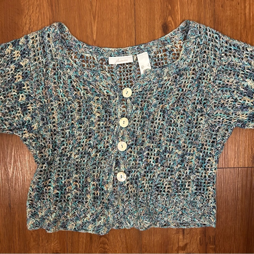 JH Collectibles Multicolor Knit Button-Up Blouse